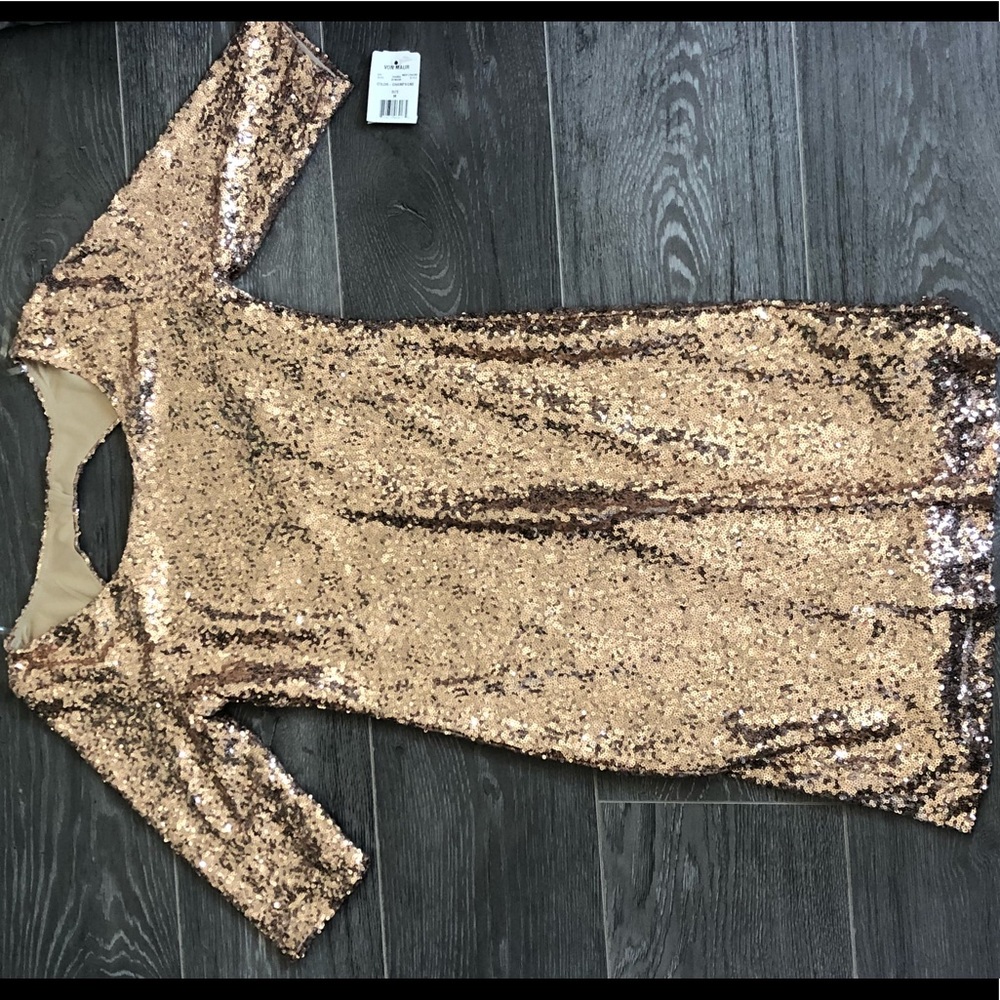 NWT: Sparkle Mini Dress with Open Back | sz medium